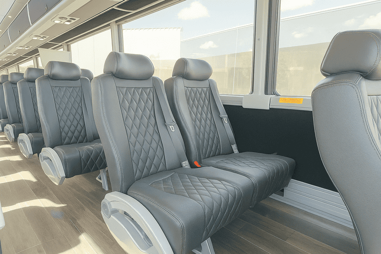 interior of Maricopa Coach Bus Service charter bus