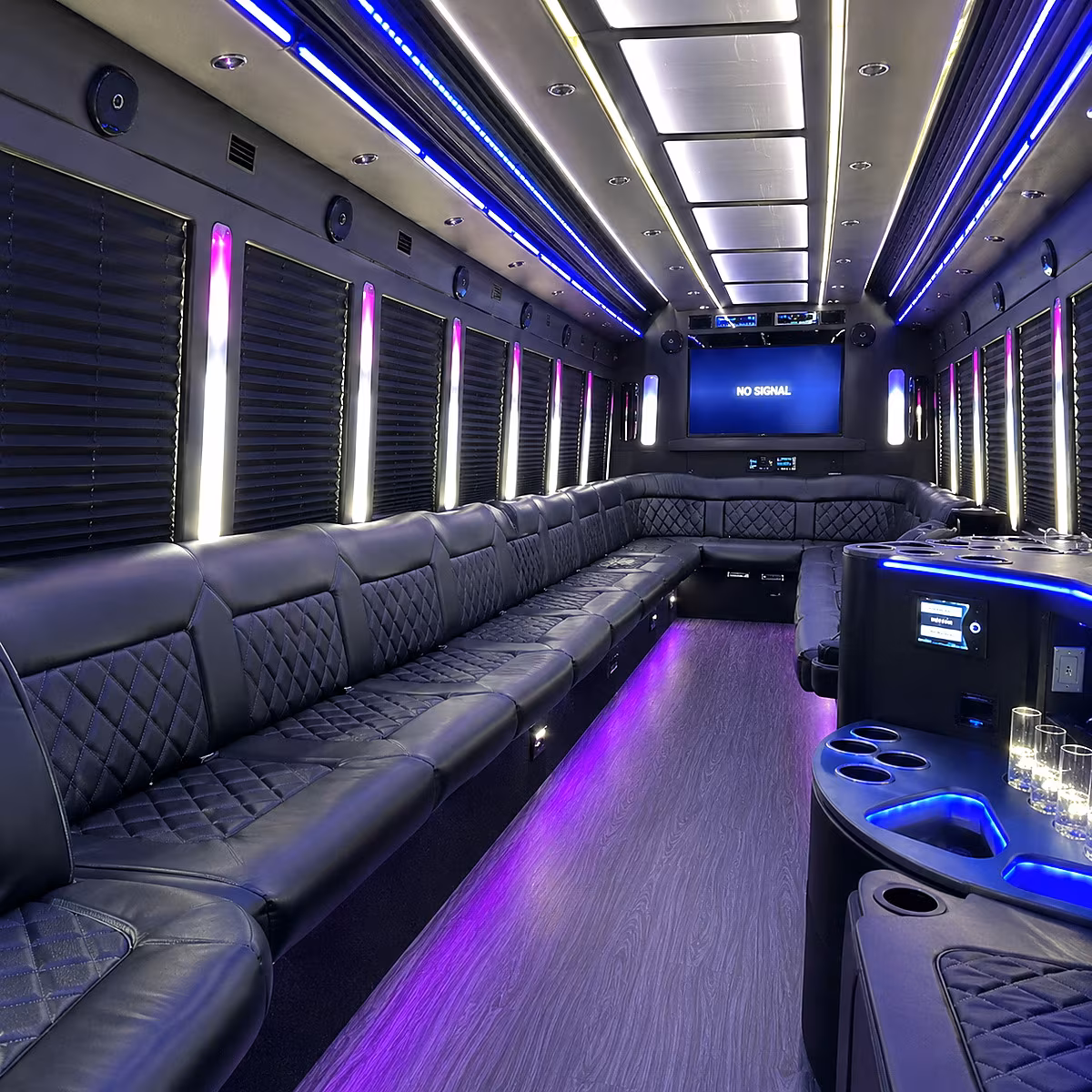 maricopa party bus rental interior